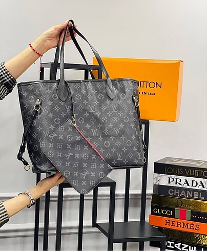  Beden kahverengi Renk Louis Vuitton neverfull çanta