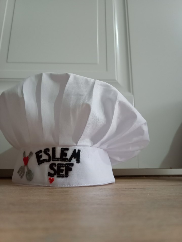 Beyaz Mutfak Şefi Şapkası - Görsel 3