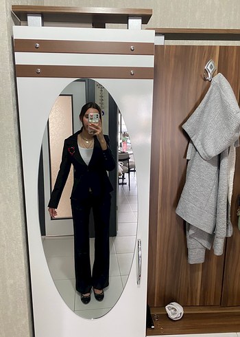 36 Beden siyah Renk Siyah Denim Kadın Ofis takımı