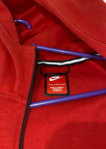 Kırmızı Nike Fermuarlı Erkek Sweatshirt - Görsel 3