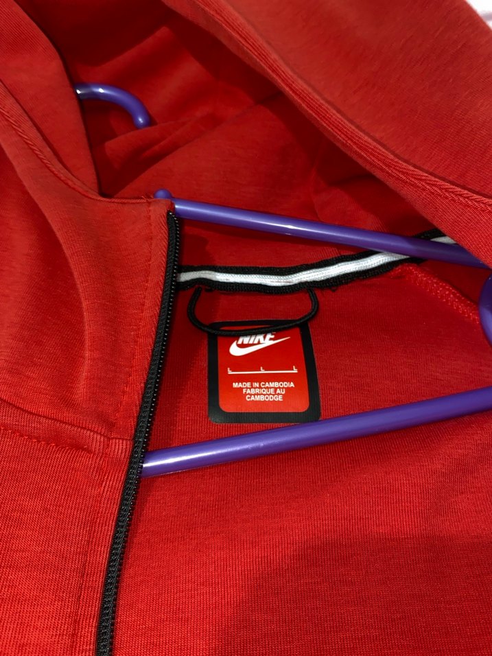 Kırmızı Nike Fermuarlı Erkek Sweatshirt - Görsel 3