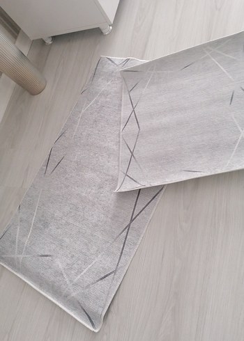 Diğer Gri Banyo Paspası Takımı dot taban