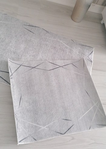  Beden Gri Banyo Paspası Takımı dot taban