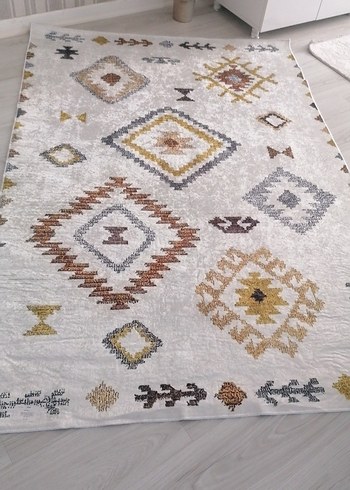 Diğer Diger Bohem Etnik Desenli Çok Renkli Halı