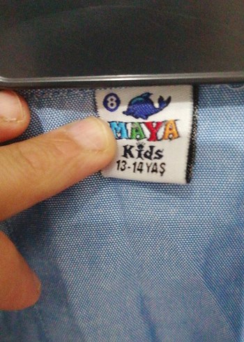13-14 Yaş Beden mavi Renk Mavi Uzun Kollu gomlek