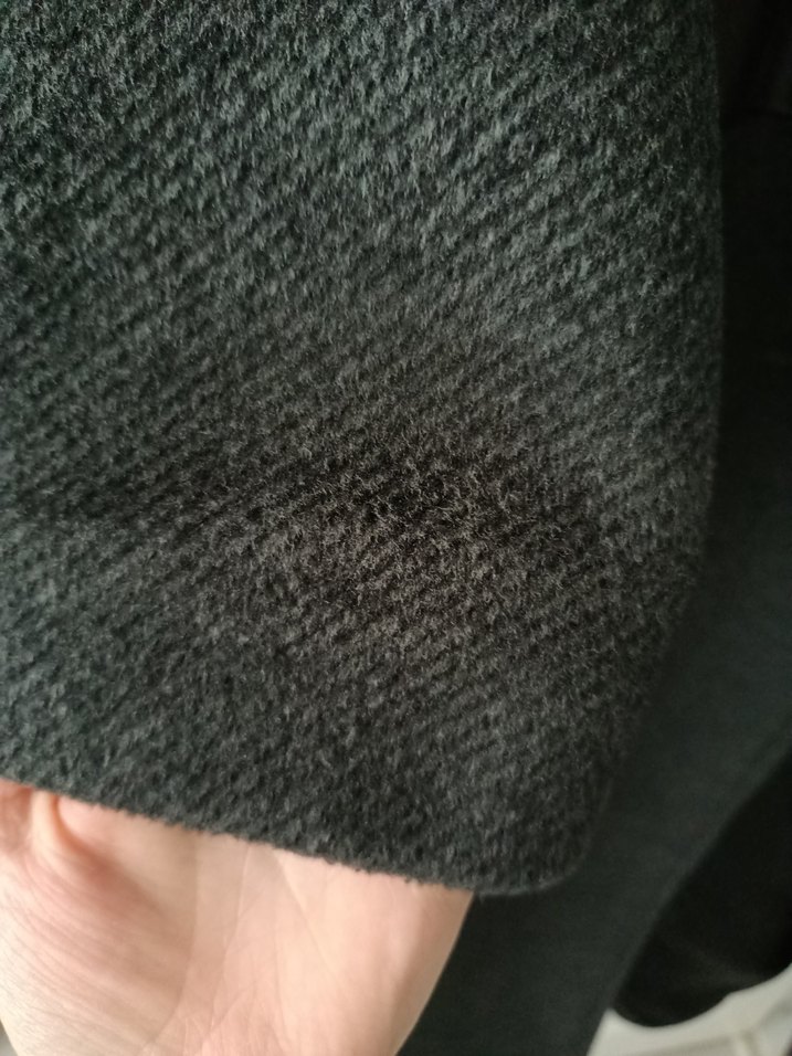 Deri Detaylı Antrasit Kaban - Görsel 4