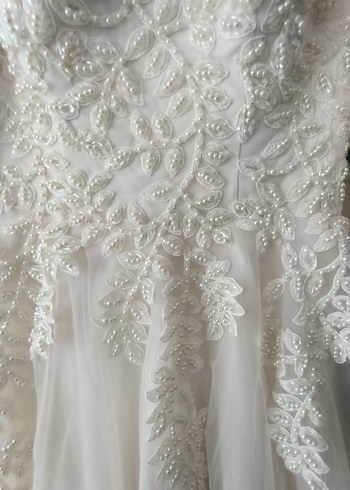 Uzun Kollu Vintage Prenses Gelinlik - Görsel 2