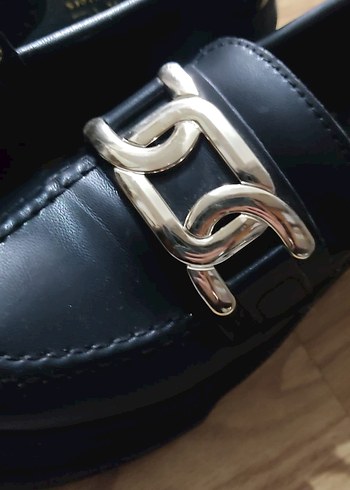 Siyah Gold Tokalı Kadın Loafer Ayakkabı - Görsel 7