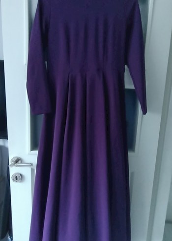 Mor  Uzun Kollu Elbise - Görsel 3