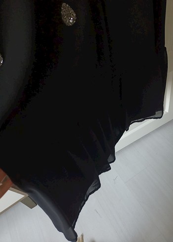 Nakışlı Siyah Uzun abaye - Görsel 5