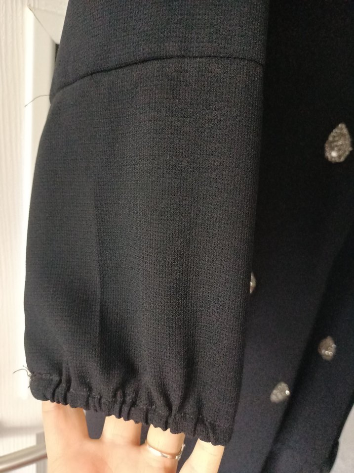 Nakışlı Siyah Uzun abaye - Görsel 3