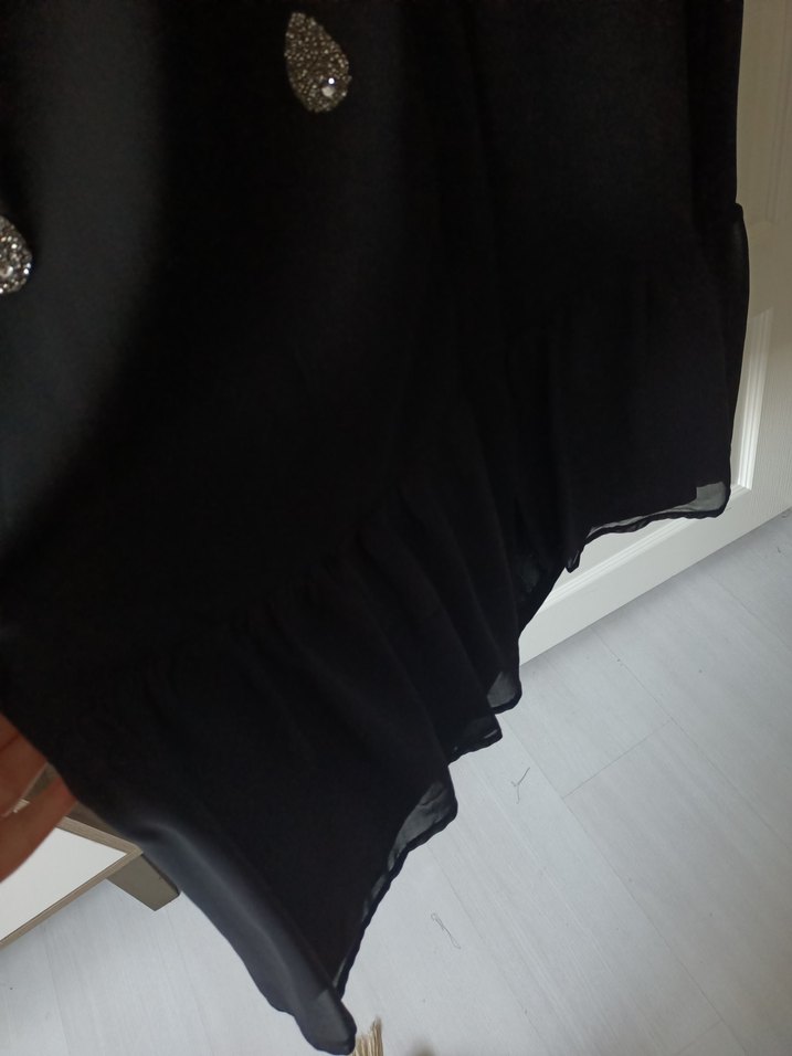 Nakışlı Siyah Uzun abaye - Görsel 5