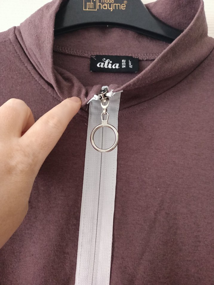 Bordo Uzun Kollu Midi Kadın Tunik - Görsel 2