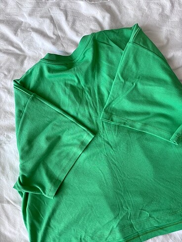 l Beden yeşil Renk Oversize tshırt
