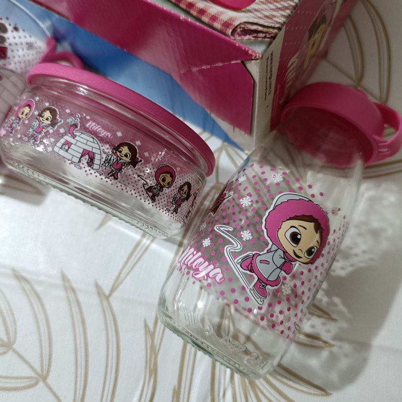 Niloya Pembe Çocuk yemek içecek seti - Görsel 3