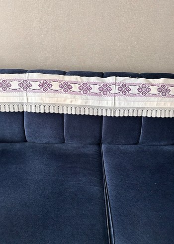 Kaneviçe ve dantelli muz ketene işlenmiş parçaların devamı var - Görsel 3