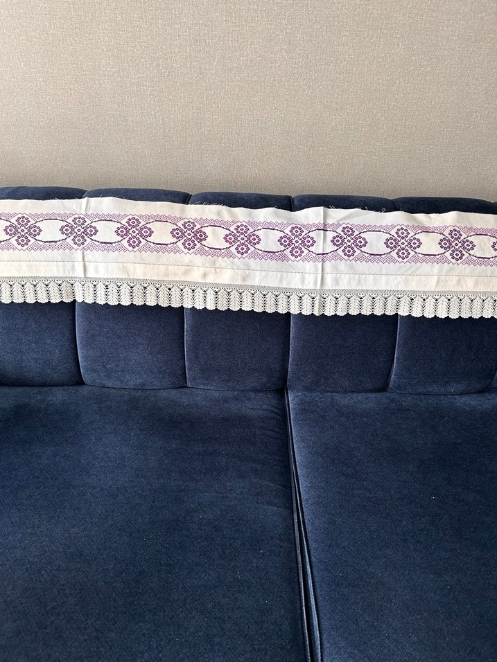 Kaneviçe ve dantelli muz ketene işlenmiş parçaların devamı var - Görsel 3