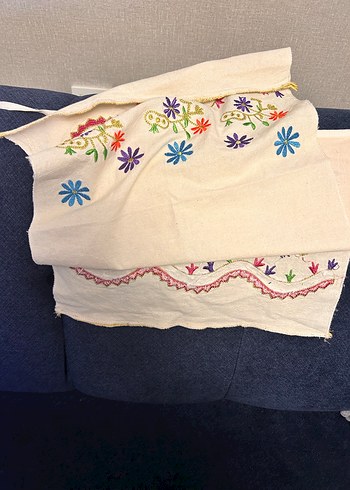 Bulgar geleneksel işlemeli önlük  49x 34 cm çift kat yapılmış - Görsel 8