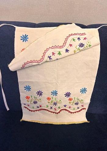 Bulgar geleneksel işlemeli önlük  49x 34 cm çift kat yapılmış - Görsel 7