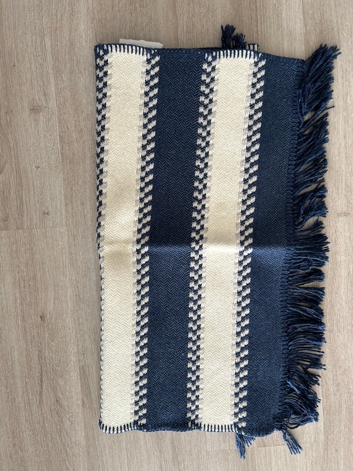 Lacivert diger tarafı gri Çizgili Bohem 60x100 cm - Görsel 3