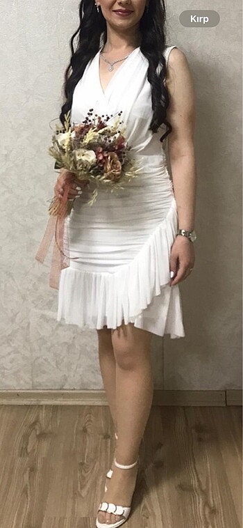 m Beden beyaz Renk Nikah elbisesi