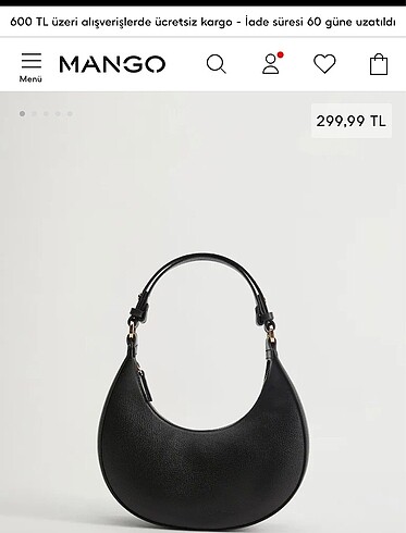 Mango MANGO siyah baget çanta