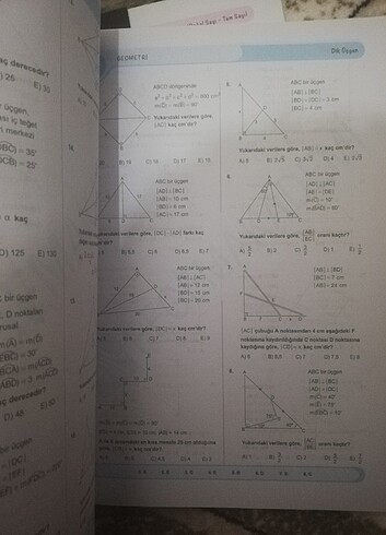  Matematik ve geometri kpss Yaprak test