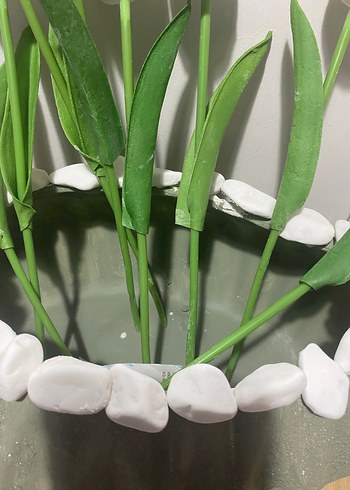 Vazo Beyaz Taşlarla - Görsel 2