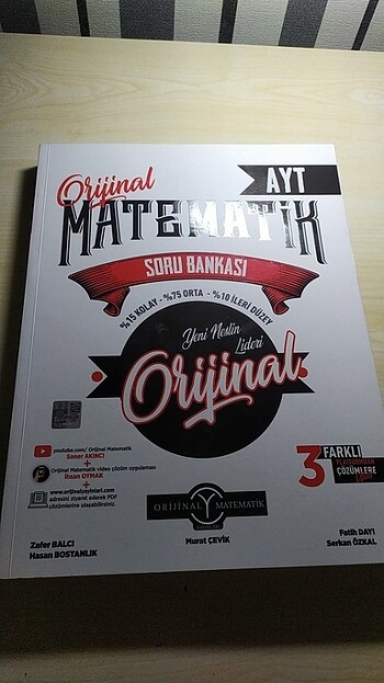 ORİJİNAL ayt matematik soru bankası 