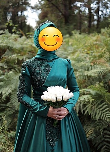 saten tesettür abiye/nişanlık - Görsel 4
