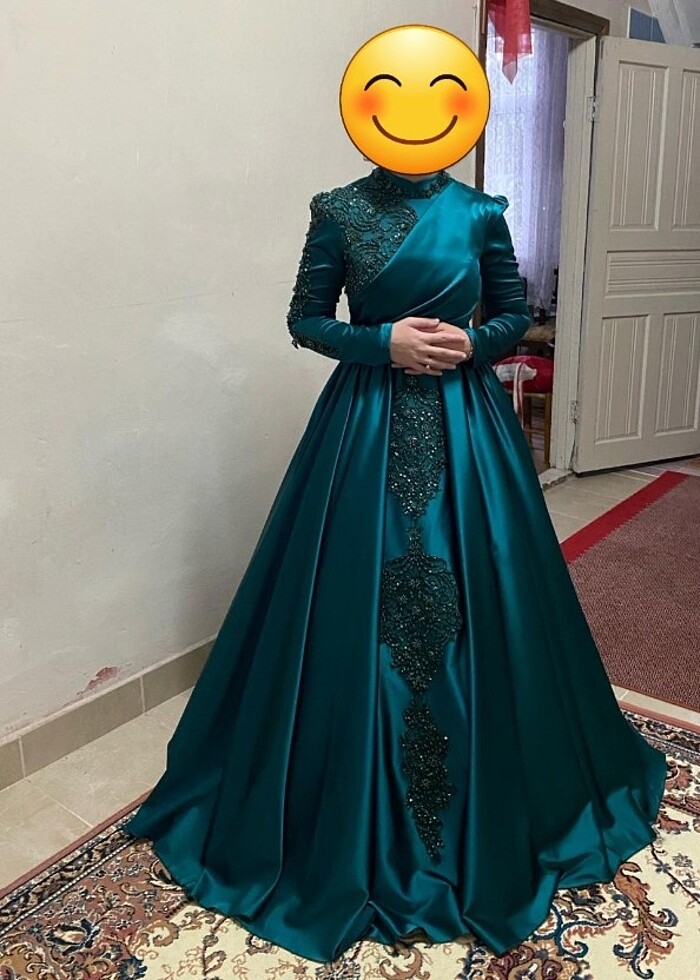 saten tesettür abiye/nişanlık - Görsel 2