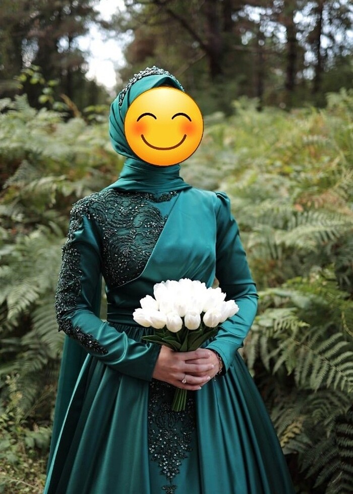 saten tesettür abiye/nişanlık - Görsel 4
