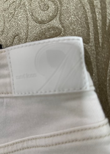 Beyaz Kadın Midi Kot Pantolon - Görsel 5