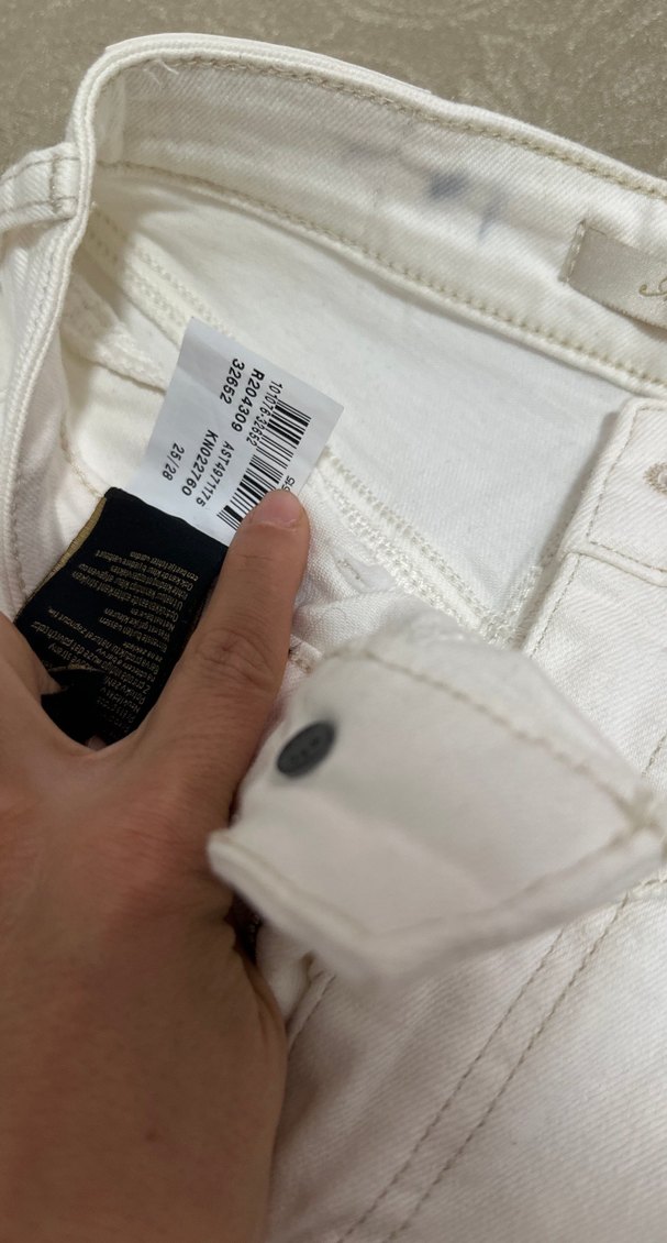 Beyaz Kadın Midi Kot Pantolon - Görsel 3