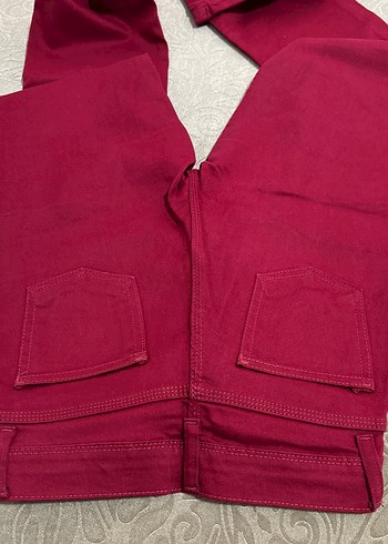 Bordo Kadın Kumaş Pantolon - Görsel 2