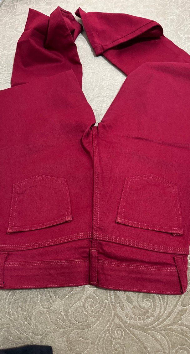 Bordo Kadın Kumaş Pantolon - Görsel 2