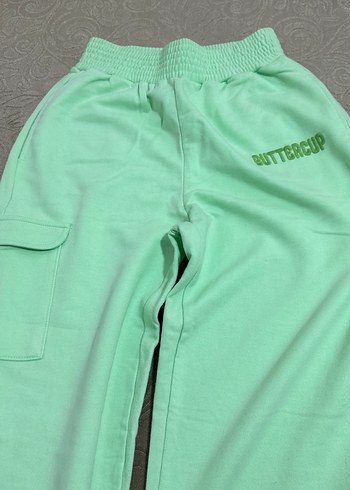 Yeşil Düğmeli Kadın Eşofman Altı - Görsel 2