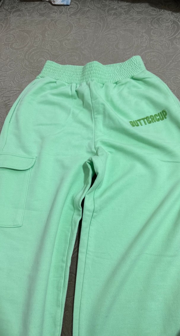 Yeşil Düğmeli Kadın Eşofman Altı - Görsel 2