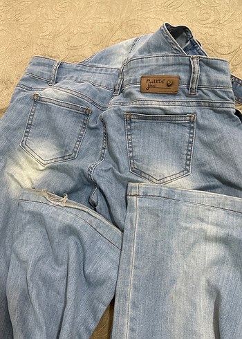 Kadın Kot Askılı Tulum - Rahat Kesim - Görsel 5