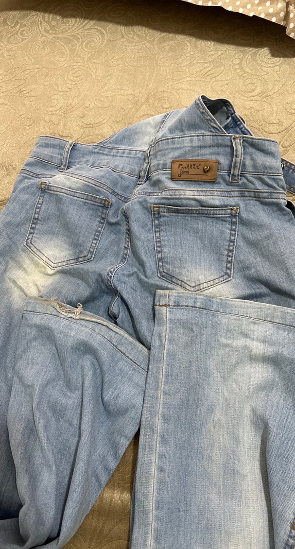 Kadın Kot Askılı Tulum - Rahat Kesim - Görsel 5