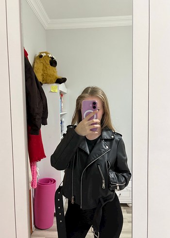 Siyah Deri Ceket - Görsel 2