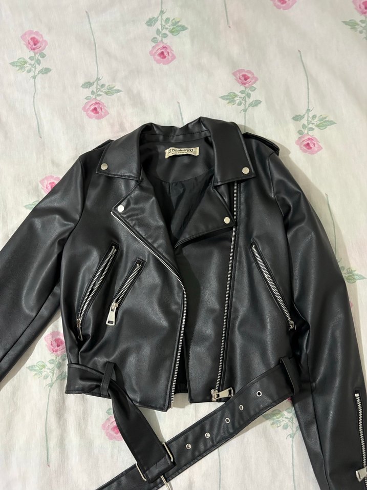 Siyah Deri Ceket - Görsel 3