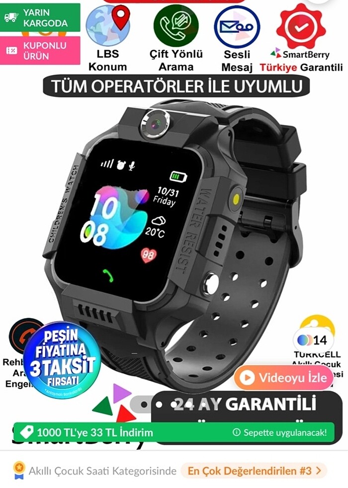 Çocuk akılllı saat - Görsel 2