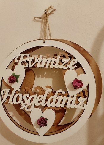 Ahşap Duvar Süsü - Hoşgeldiniz Yazılı
