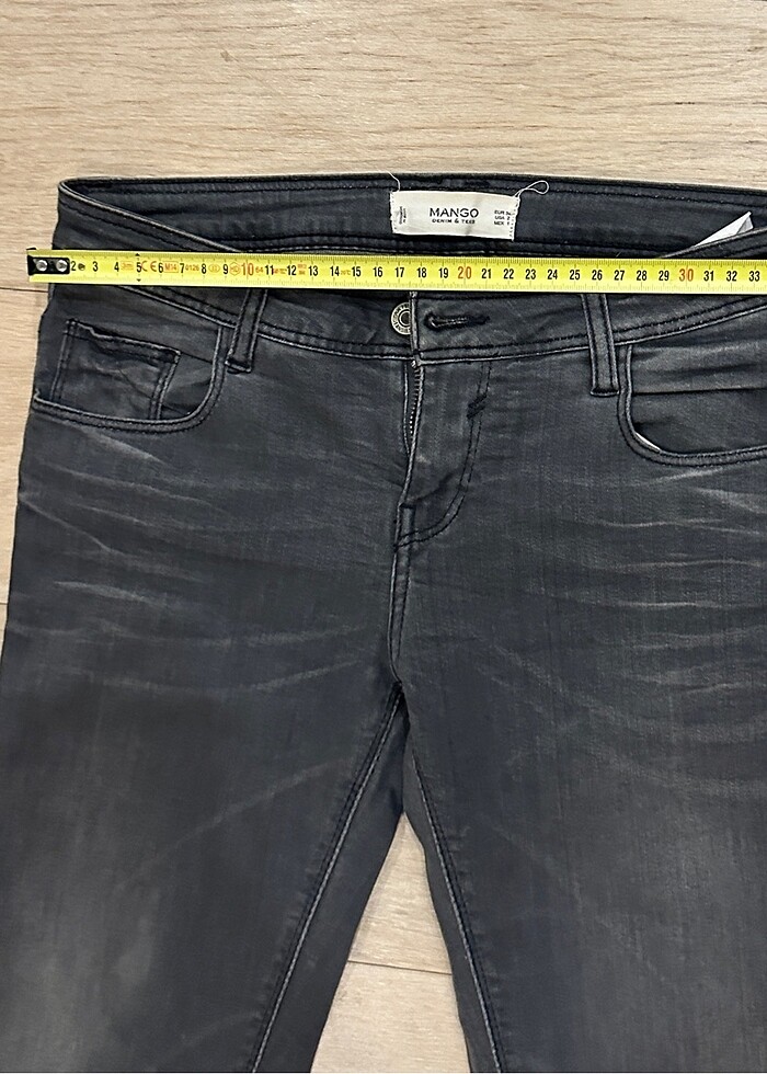 Mango gri kot pantalon - Görsel 2