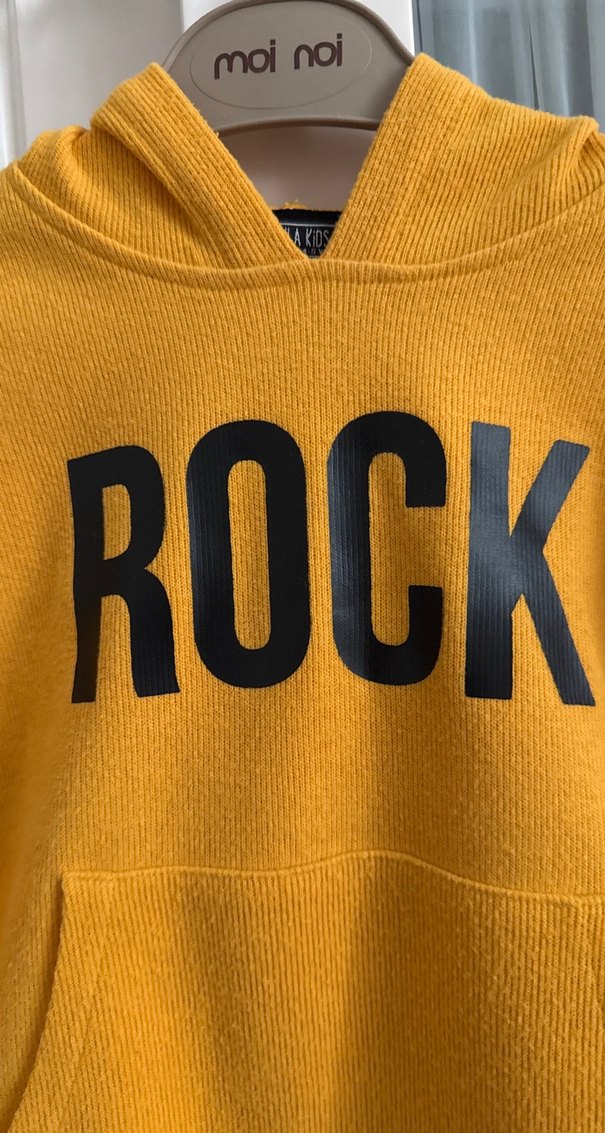 Sarı Rock Punk Baskılı Erkek Sweatshirt - Görsel 2