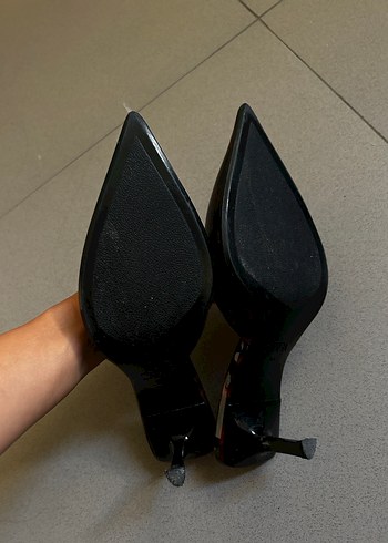 Zara Zara Kahverengi i Desenli Topuklu Terlik