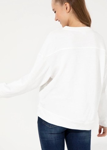 USPA Beyaz Sweatshirt U.S POLO Assn - Görsel 3