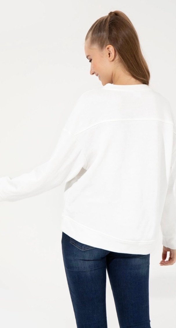 USPA Beyaz Sweatshirt U.S POLO Assn - Görsel 3