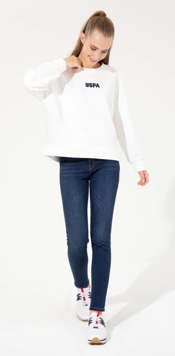 USPA Beyaz Sweatshirt U.S POLO Assn - Görsel 2